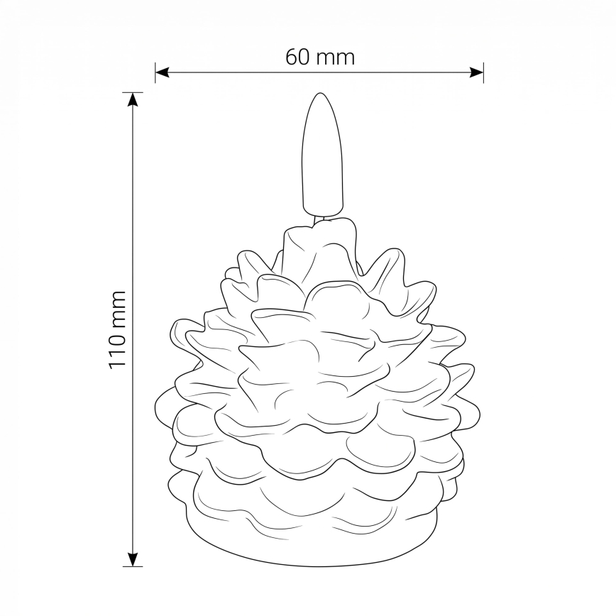 BRILAGI - LED-свічка LED/1xCR2032 коричнева