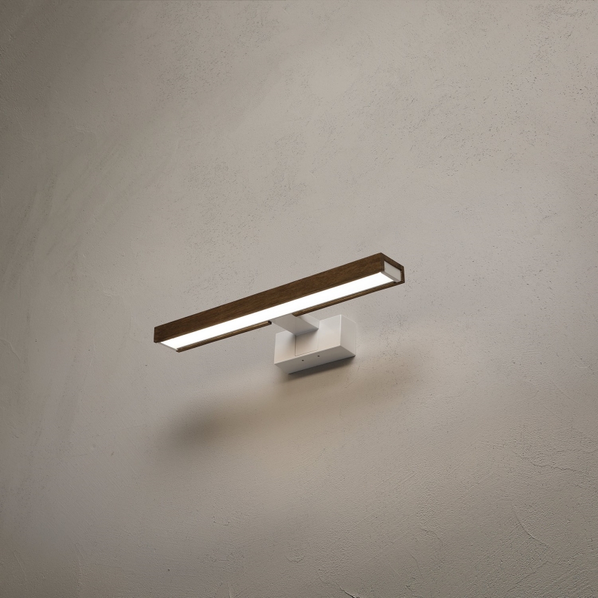 Brilagi - LED-підсвітка дзеркала для ванної кімнати 3 в 1 WOODY MIRROR LED/8W/230V 40 cm IP44 білий/дуб