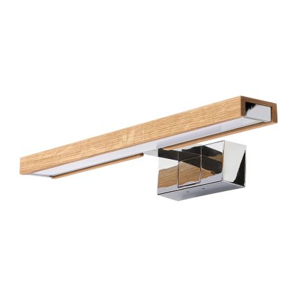 Brilagi - LED-освітлення для дзеркала ванної WOODY MIRROR 3в1 LED/8W/230V 40 см IP44 глянцевий хром/дуб