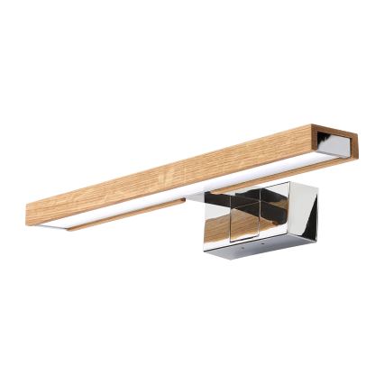 Brilagi - LED-освітлення для дзеркала ванної WOODY MIRROR 3в1 LED/8W/230V 40 см IP44 глянцевий хром/дуб