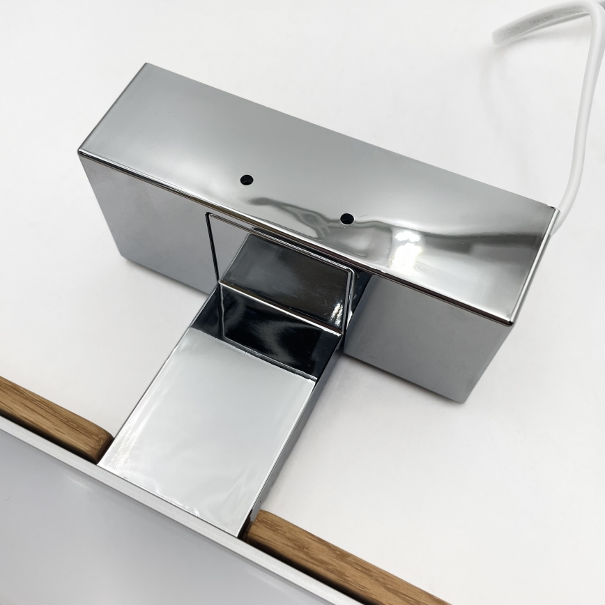 Brilagi - LED-освітлення для дзеркала ванної WOODY MIRROR 3в1 LED/8W/230V 40 см IP44 глянцевий хром/дуб
