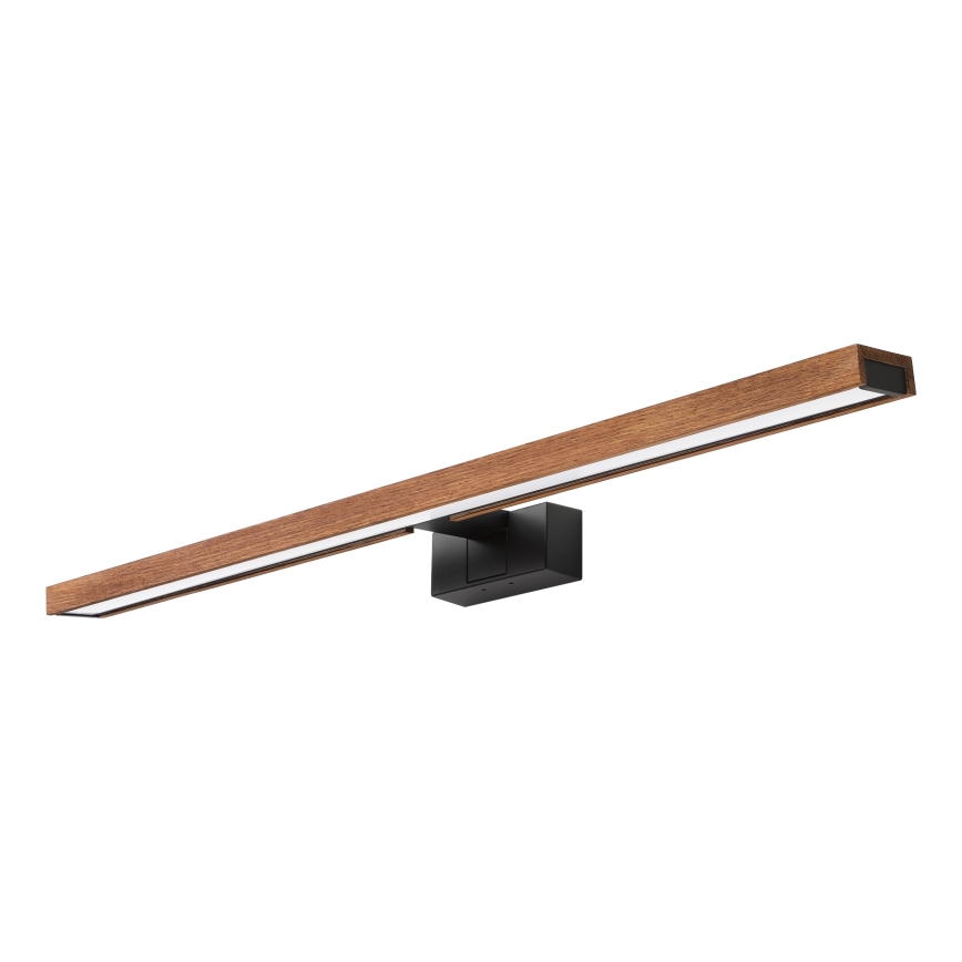 Brilagi - LED підсвітка дзеркала для ванної WOODY MIRROR 3 в 1 LED/15W/230V 80 cm IP44 чорний/дуб-вишня