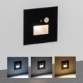 Brilagi - LED-світильник для сходів із датчиком руху та сутінків JACK LED/1,5W/230V 3000/4000/6500K чорний