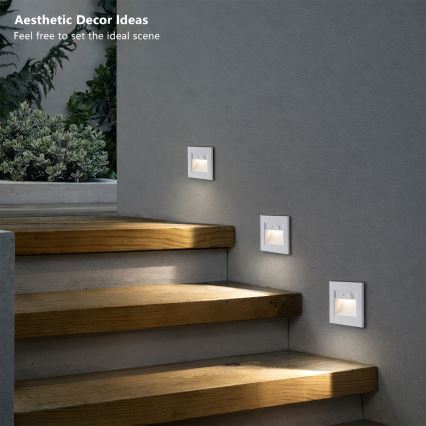 Brilagi - LED сходовий світильник з датчиком STEP LIGHT LED/1,5W/230V IP44 білий