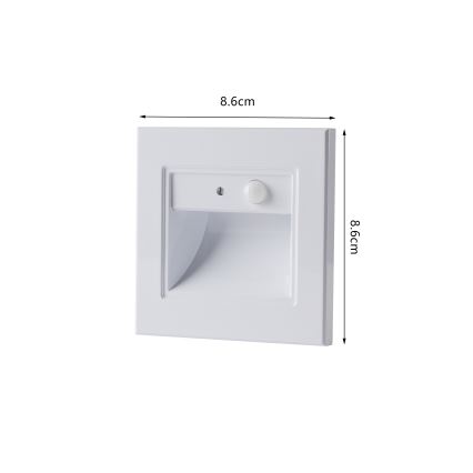 Brilagi - LED сходовий світильник з датчиком STEP LIGHT LED/1,5W/230V IP44 білий
