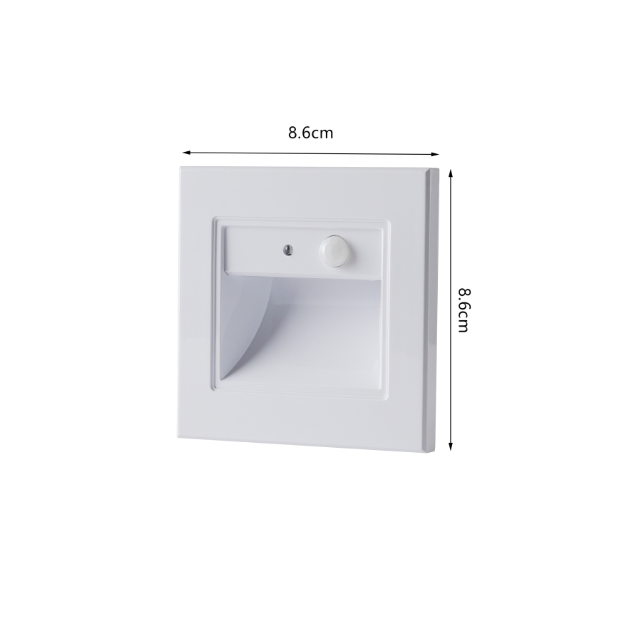 Brilagi - LED сходовий світильник з датчиком STEP LIGHT LED/1,5W/230V IP44 білий