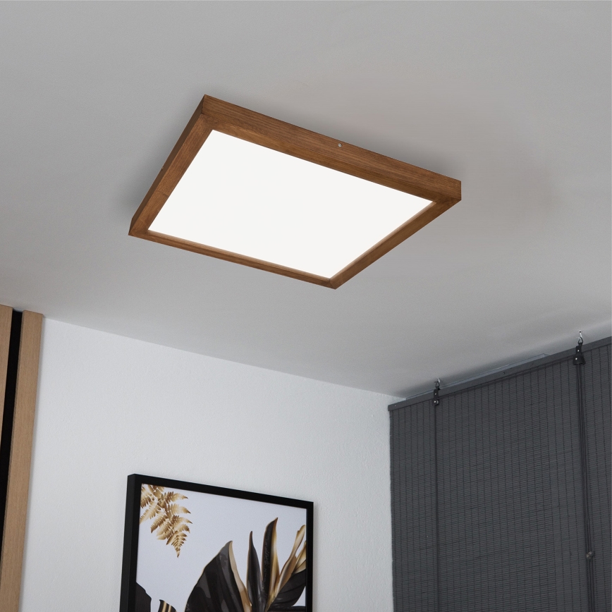 Brilagi - LED стельовий світильник для ванної WOODY FRAME LED/40W/230V 60x60 см IP44 вишня