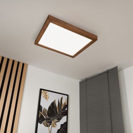 Brilagi - LED стельовий світильник для ванної WOODY FRAME LED/40W/230V 60x60 см IP44 вишня