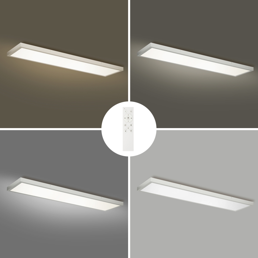 Brilagi - Стельовий LED світильник для ванної з регулюванням яскравості FRAME SMART LED/50W/230V 120x30 cm 3000-6000K IP44 срібло + пульт дистанційного керування