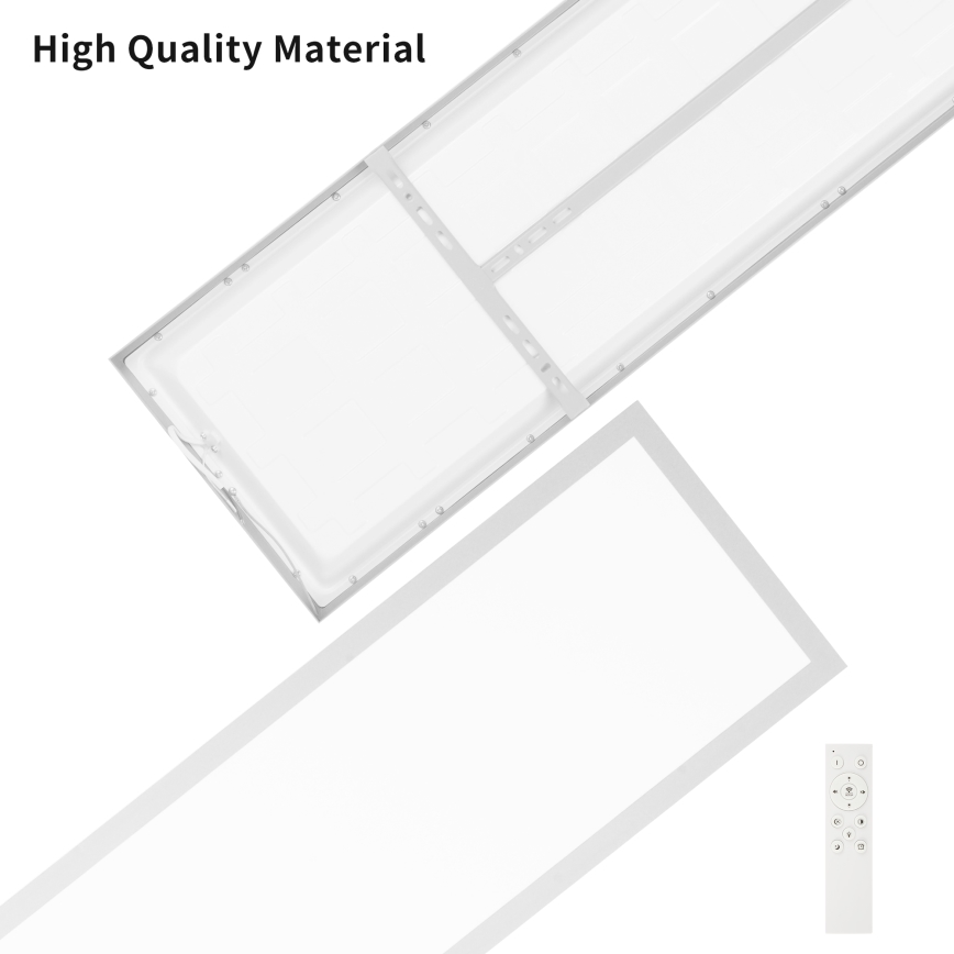 Brilagi - Стельовий LED світильник для ванної з регулюванням яскравості FRAME SMART LED/50W/230V 120x30 cm 3000-6000K IP44 срібло + пульт дистанційного керування