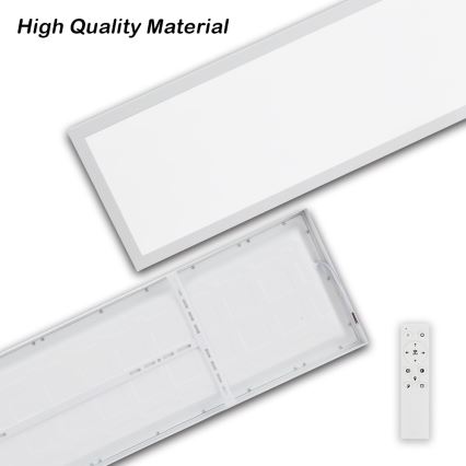 Brilagi - Стельовий LED світильник для ванної з регулюванням яскравості FRAME SMART LED/50W/230V 30x120 см 3000-6000K IP44 білий + пульт дистанційного керування