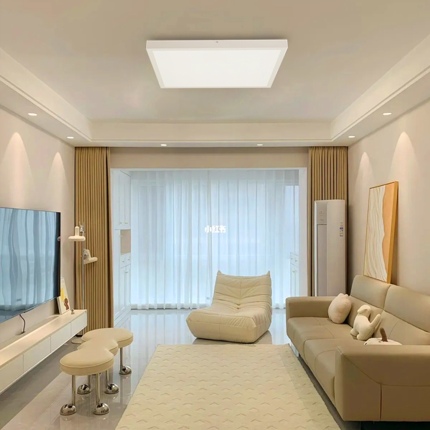 Brilagi - Стельовий LED світильник для ванної з регулюванням яскравості FRAME SMART LED/50W/230V 60x60 см 3000-6000K IP44 білий + пульт дистанційного керування