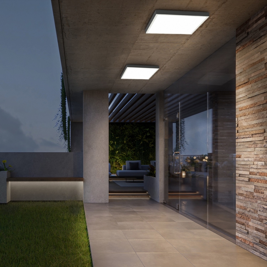 Brilagi - Стельовий LED світильник для ванної з регулюванням яскравості FRAME SMART LED/50W/230V 60x60 см 3000-6000K IP44 білий + пульт дистанційного керування