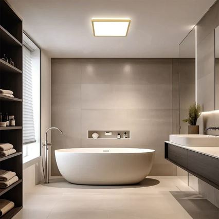 Brilagi - LED світильник для ванної кімнати ULTRA SLIM LED/24W/230V 42x42 cm золотистий IP54