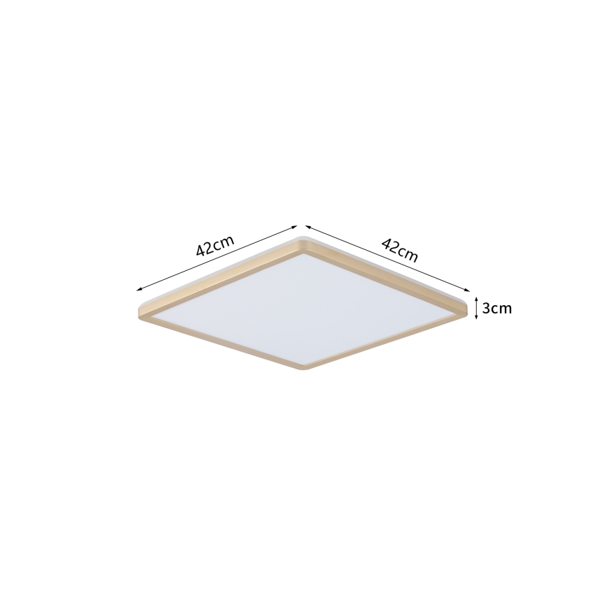 Brilagi - LED світильник для ванної кімнати ULTRA SLIM LED/24W/230V 42x42 cm золотистий IP54