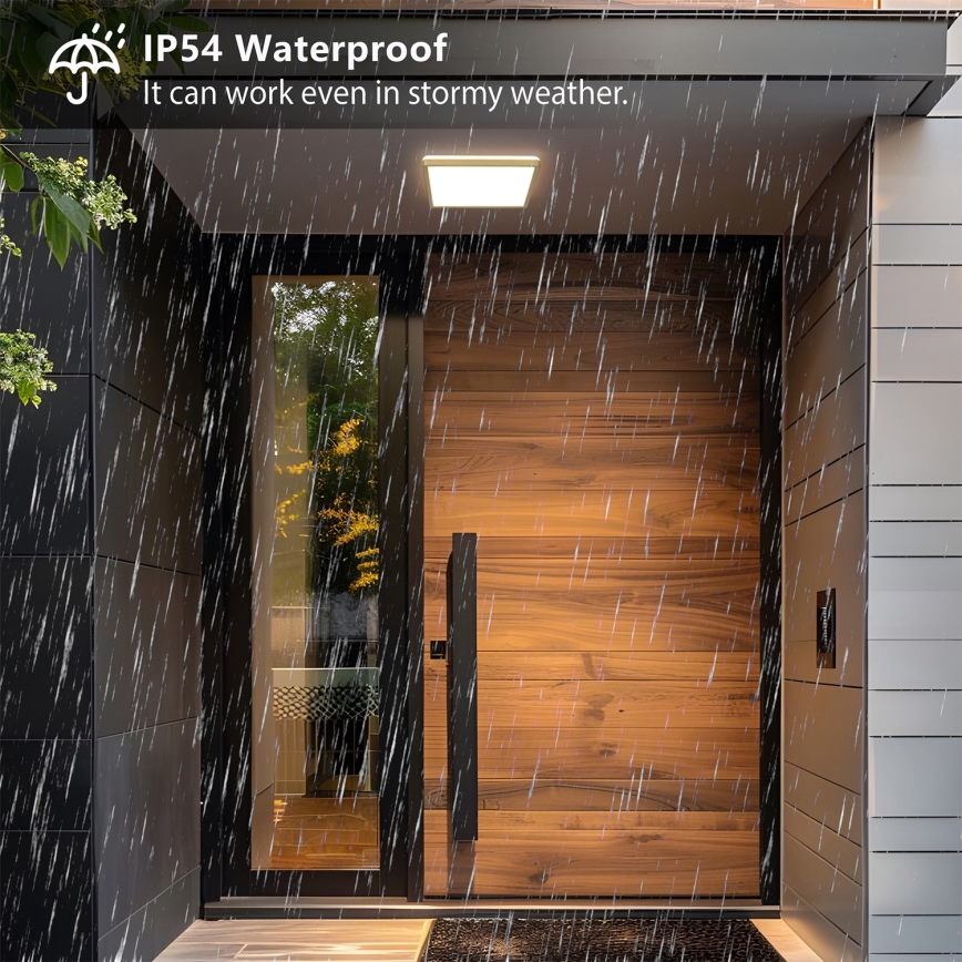 Brilagi - LED стельовий світильник для ванної кімнати ULTRA SLIM LED/18W/230V 30x30 см золотистий IP54