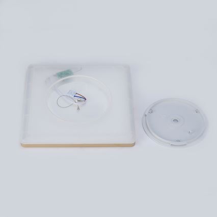 Brilagi - LED стельовий світильник для ванної кімнати ULTRA SLIM LED/18W/230V 30x30 см золотистий IP54