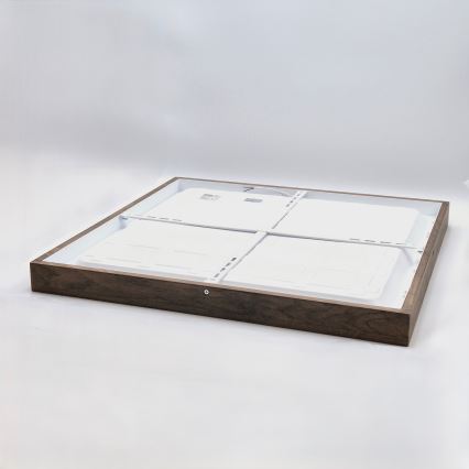 Брілагі - світлодіодний стельовий світильник для ванної Вуді Фрейм ЛЕД/40 Вт/230 В 60x60 см ІР44 дуб горіх