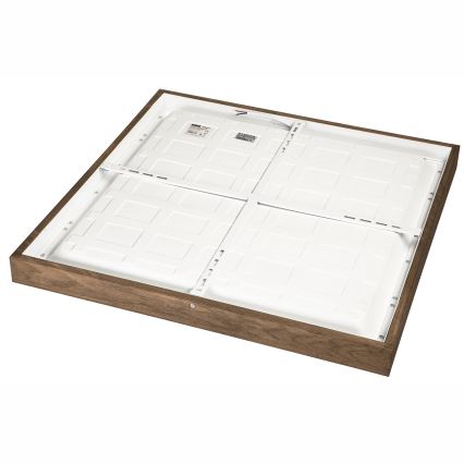 Брілагі - світлодіодний стельовий світильник для ванної Вуді Фрейм ЛЕД/40 Вт/230 В 60x60 см ІР44 дуб горіх