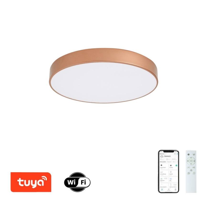 BRILAGI - LED Димований стельовий світильник POOL SMART LED/60W/230V 3000-6000K діаметром 50 cm Wi-Fi Tuya мідного кольору + пульт дистанційного керування