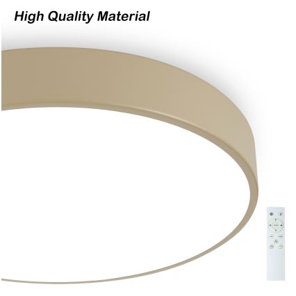 Brilagi - LED стельовий світильник з регулюванням яскравості POOL SMART LED/48W/230V 3000-6000K Ø 40 см Wi-Fi Tuya бежевий + пульт дистанційного керування