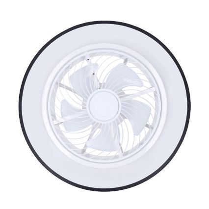 Brilagi - LED димований стельовий світильник із вентилятором LED/30W/230V 3000-6500K pr. 50 cm чорний + пульт дистанційного керування