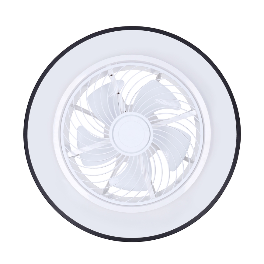 Brilagi - LED димований стельовий світильник із вентилятором LED/30W/230V 3000-6500K pr. 50 cm чорний + пульт дистанційного керування