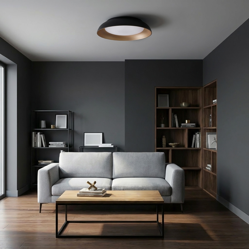 Brilagi - LED стельовий світильник ALVA з регулюванням яскравості LED/48W/230V 3000-6500K, діаметр 51 см, чорний + пульт дистанційного керування