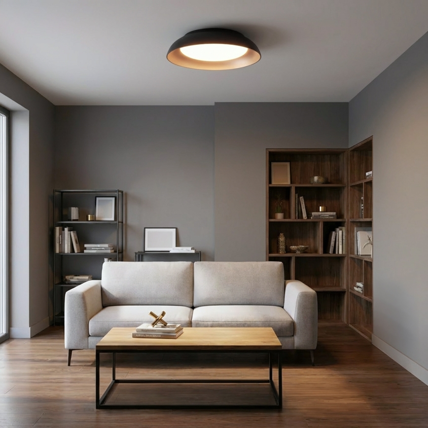 Brilagi - LED стельовий світильник ALVA з регулюванням яскравості LED/48W/230V 3000-6500K, діаметр 51 см, чорний + пульт дистанційного керування