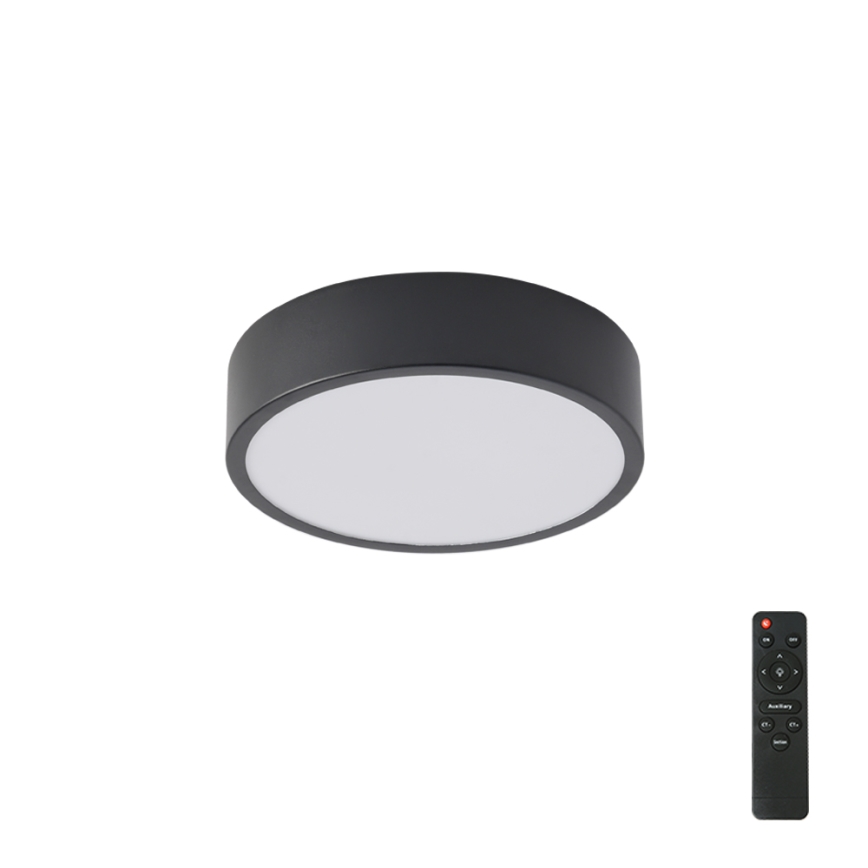 BRILAGI - LED-стельовий світильник POOL LED/18W/230V 3000-6000K 20 cm, з регулюванням яскравості, чорний + дистанційне керування