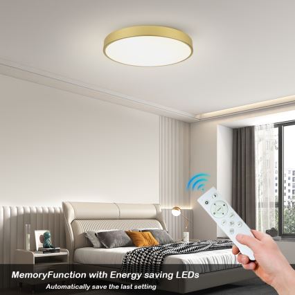 Brilagi - Димований світлодіодний стельовий світильник POOL SMART LED/100W/230V 3000-6000K 80 см золотистий Wi-Fi Tuya + пульт дистанційного керування