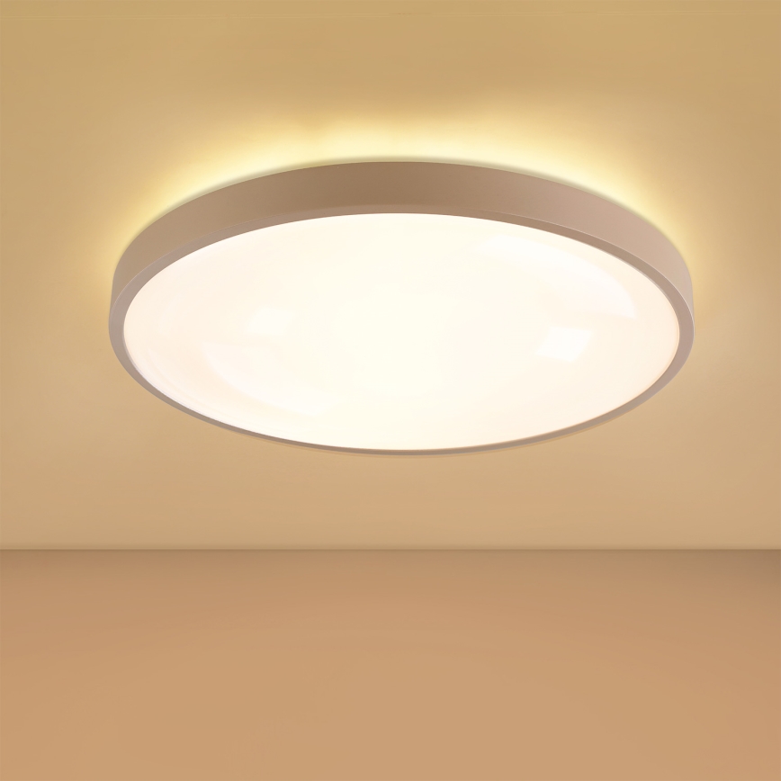 Brilagi - LED стельовий світильник з диммером GLASS POOL DOUBLE LED/60W/230V 3000-6000K 50 cm бежевий + пульт дистанційного керування