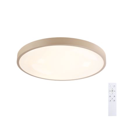 Brilagi - LED стельовий світильник з диммером GLASS POOL DOUBLE LED/60W/230V 3000-6000K 50 cm бежевий + пульт дистанційного керування