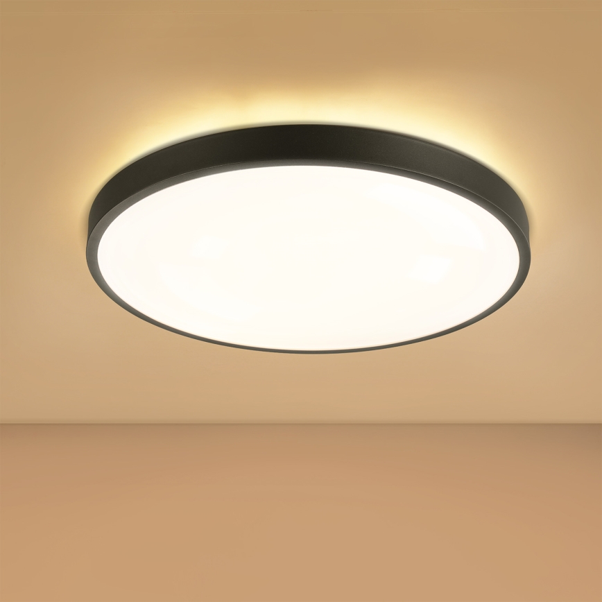 Brilagi - LED стельовий світильник з регульованою яскравістю GLASS POOL DOUBLE LED/60W/230V 3000-6000K 50 cm чорний + пульт дистанційного керування