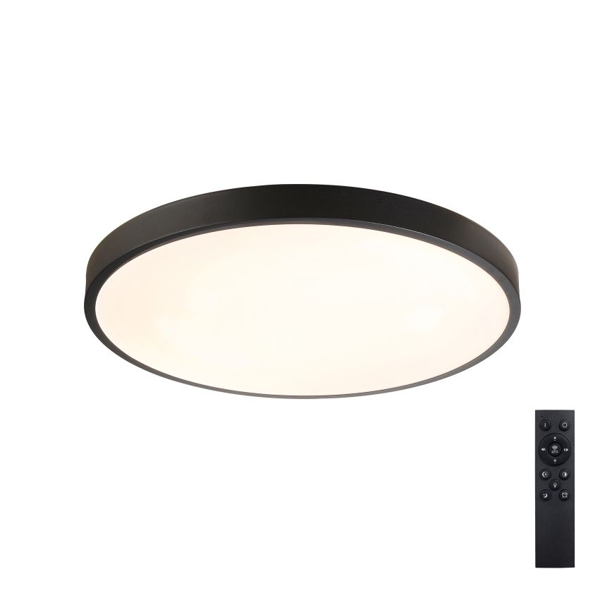 Brilagi - LED стельовий світильник з регульованою яскравістю GLASS POOL DOUBLE LED/60W/230V 3000-6000K 50 cm чорний + пульт дистанційного керування