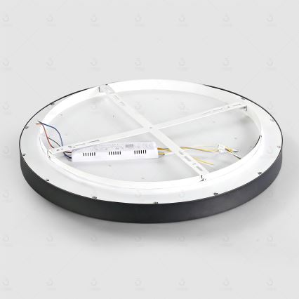 Brilagi - LED стельовий світильник з регульованою яскравістю GLASS POOL DOUBLE LED/60W/230V 3000-6000K 50 cm чорний + пульт дистанційного керування