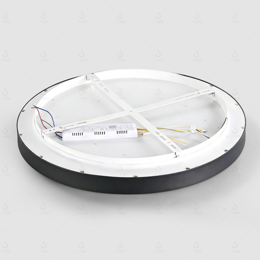 Brilagi - LED стельовий світильник з регульованою яскравістю GLASS POOL DOUBLE LED/60W/230V 3000-6000K 50 cm чорний + пульт дистанційного керування