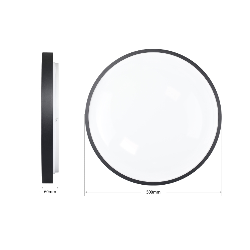 Brilagi - LED стельовий світильник з регульованою яскравістю GLASS POOL DOUBLE LED/60W/230V 3000-6000K 50 cm чорний + пульт дистанційного керування