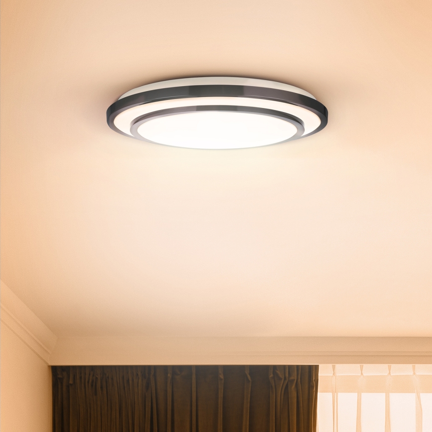 Brilagi - LED Стельовий світильник з регулюванням яскравості LUCIANO LED/48W/230V 3000-6500K ø 39 см чорний + пульт дистанційного керування