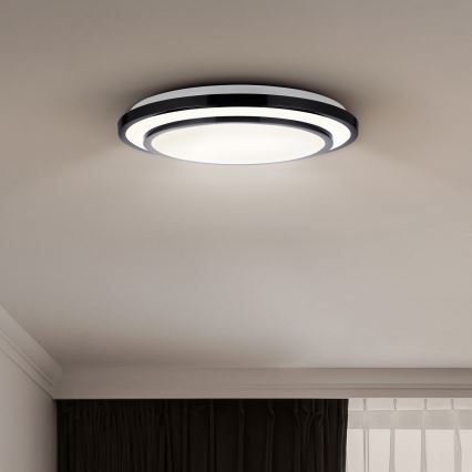 Brilagi - LED Стельовий світильник з регулюванням яскравості LUCIANO LED/48W/230V 3000-6500K ø 39 см чорний + пульт дистанційного керування