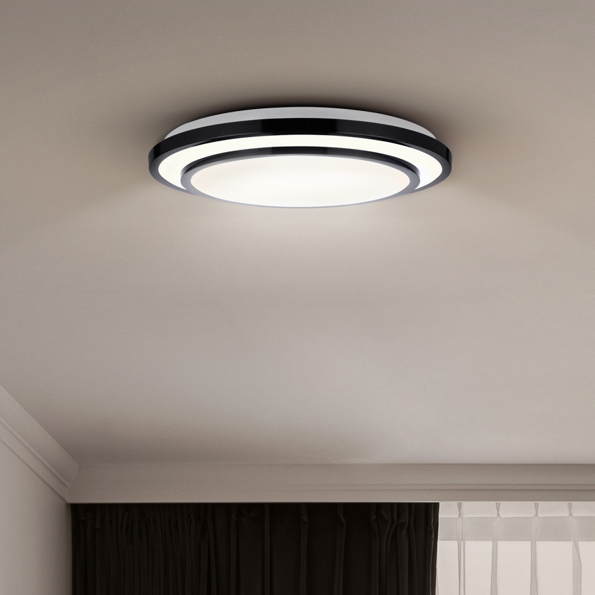 Brilagi - LED Стельовий світильник з регулюванням яскравості LUCIANO LED/48W/230V 3000-6500K ø 39 см чорний + пульт дистанційного керування