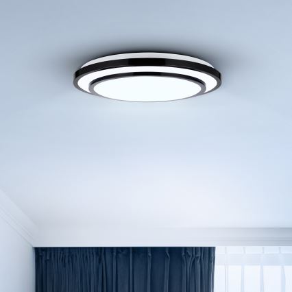 Brilagi - LED Стельовий світильник з регулюванням яскравості LUCIANO LED/48W/230V 3000-6500K ø 39 см чорний + пульт дистанційного керування