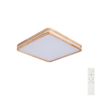 BRILAGI - LED-стельовий світильник з можливістю затемнення MOLINA SQUARE LED/80W/230V 3000-6000K дуб 60x60 см + пульт дистанційного керування