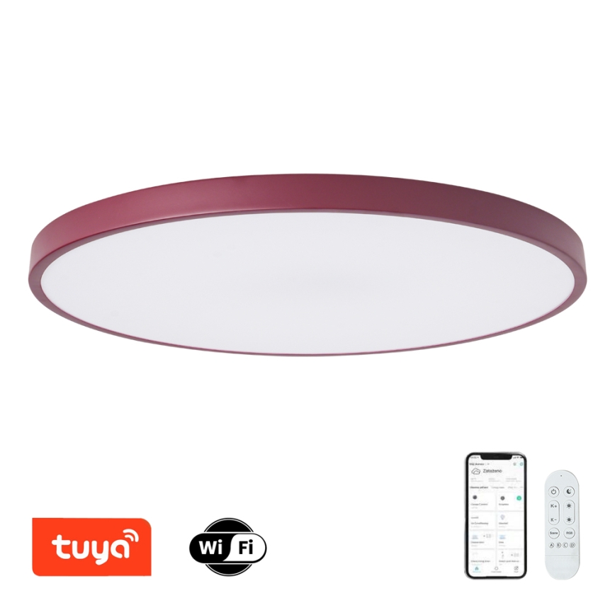 Brilagi - світильник LED з регульованою яскравістю POOL SMART LED/128 Вт/230 В діаметром 100 см Wi‑Fi Tuya + пульт дистанційного керування бордовий