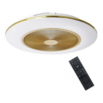 Brilagi - LED Світильник з регулюванням яскравості та вентилятором AURA LED/38W/230V 3000-6000K золотистий + пульт дистанційного керування