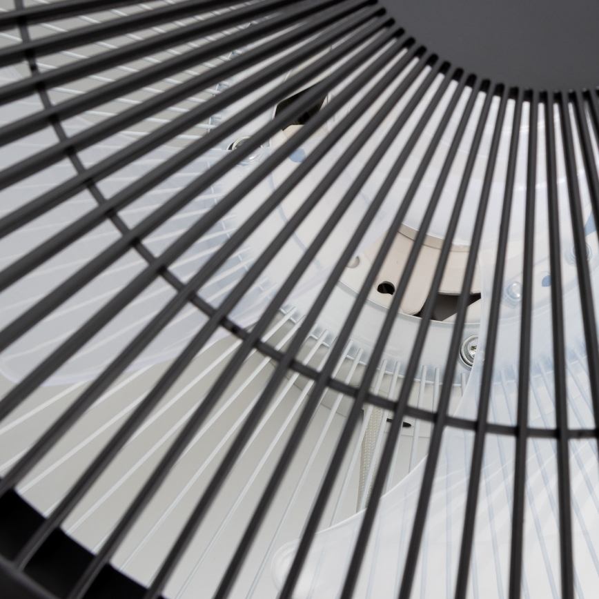 Brilagi - LED Світильник з регулюванням яскравості та вентилятором AURA LED/38W/230V 3000-6000K чорний + пульт дистанційного керування