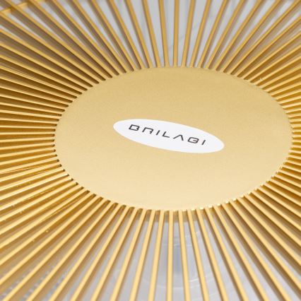 Brilagi - LED Світильник з регулюванням яскравості та вентилятором AURA LED/38W/230V 3000-6000K золотистий + пульт дистанційного керування