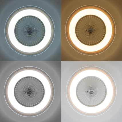 Brilagi - LED Світильник з регулюванням яскравості та вентилятором RONDA LED/48W/230V 3000-6000K білий + пульт дистанційного керування