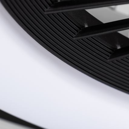 Brilagi - LED Світильник з регулюванням яскравості та вентилятором RONDA LED/48W/230V 3000-6000K чорний + пульт дистанційного керування