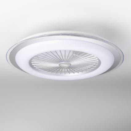 Brilagi - LED Світильник з регулюванням яскравості та вентилятором RONDA LED/48W/230V 3000-6000K сріблястий + пульт дистанційного керування